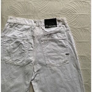VTG Y2K Southpole white Jean Shorts Sz 36 classic streetwear‎ grunge Jnco like